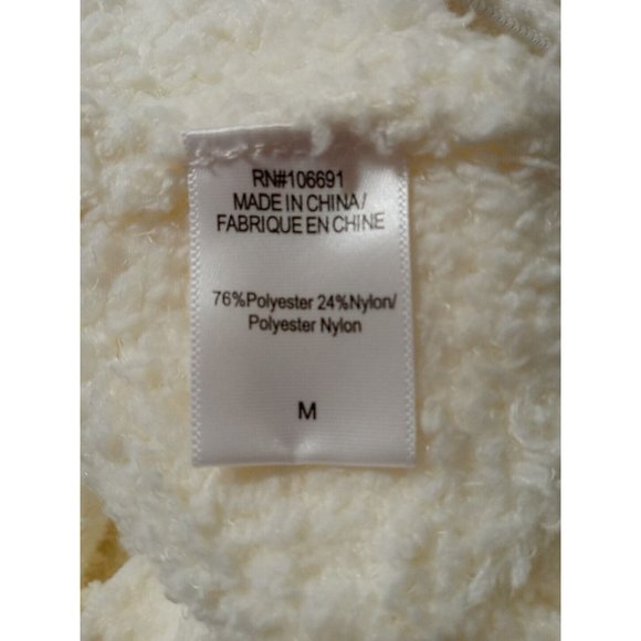 Young Broke & Fabulous WOMEN YBF Sweater Jacket Medium Long Sleeves NEW White - Picture 11 of 11